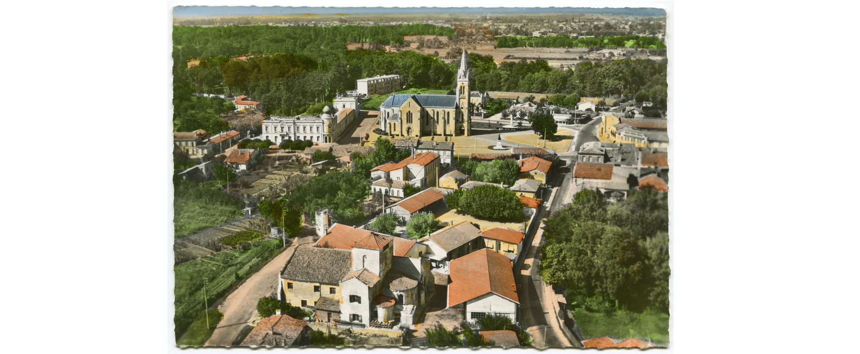 Le centre-ville de Mérignac au milieu des années 1950 