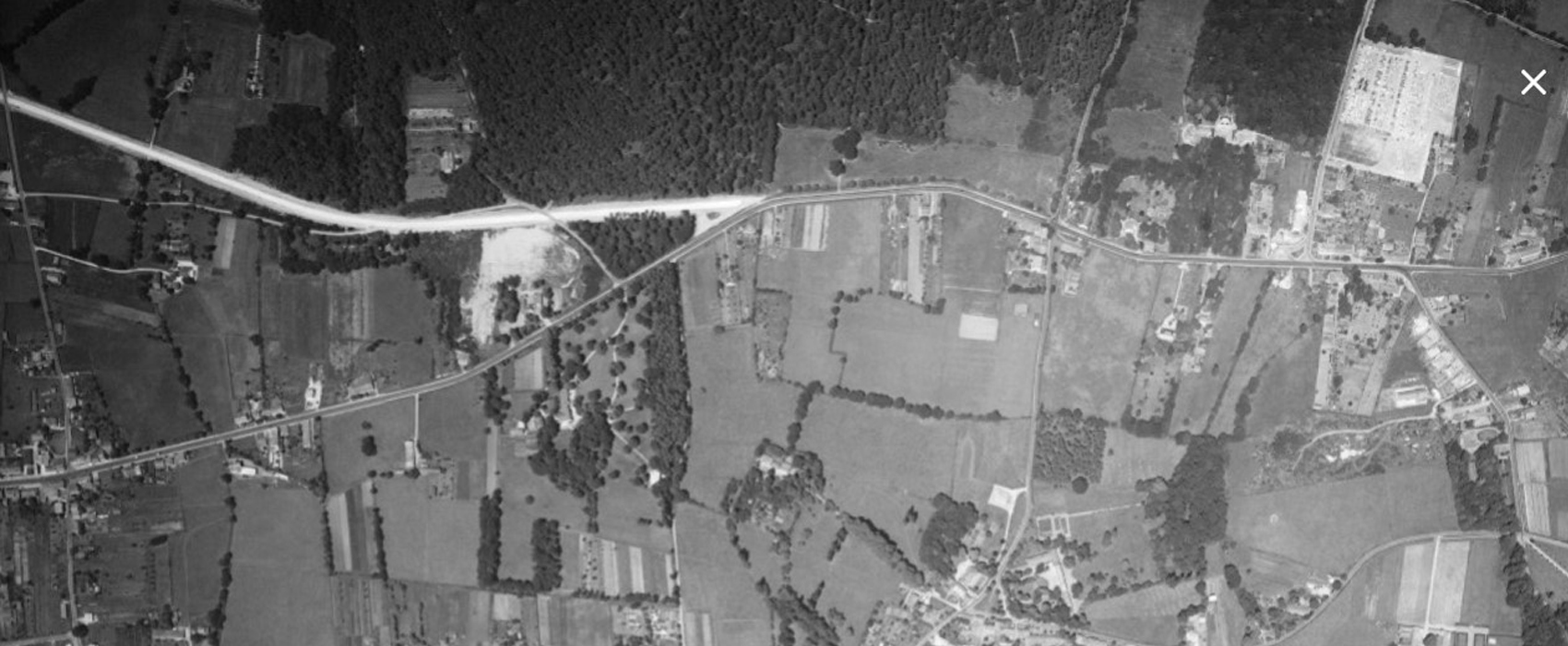 vue aérienne des avenues Kennedy et de la Somme en 1957