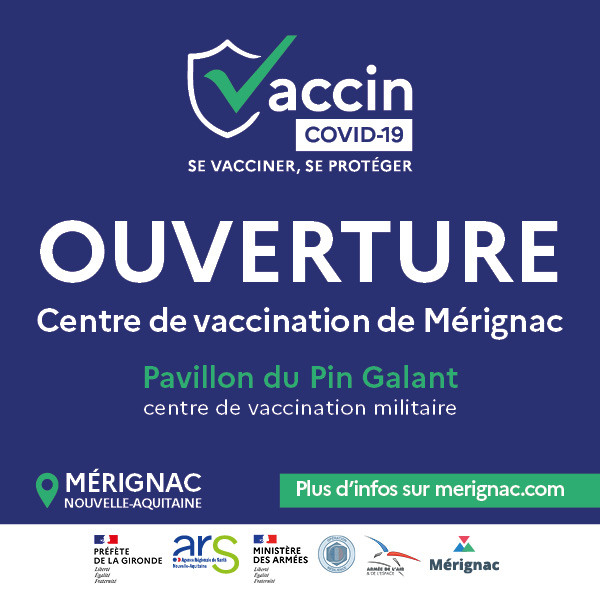 Ouverture du centre de vaccination de Mérignac le 29 avril 2021