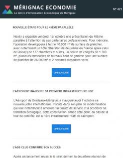 Newsletter Mérignac Economie n°421