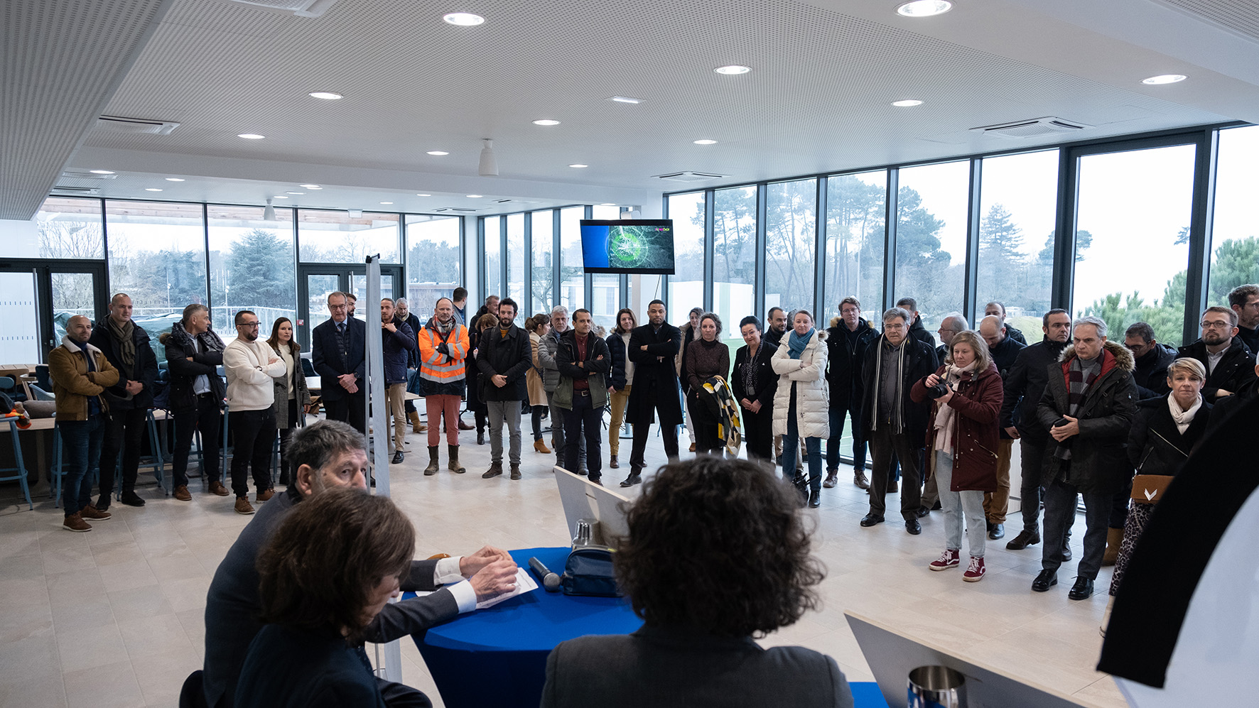 Pose de la 1ère pierre de la chaufferie biomasse du réseau de chaleur urbain de Mérignac