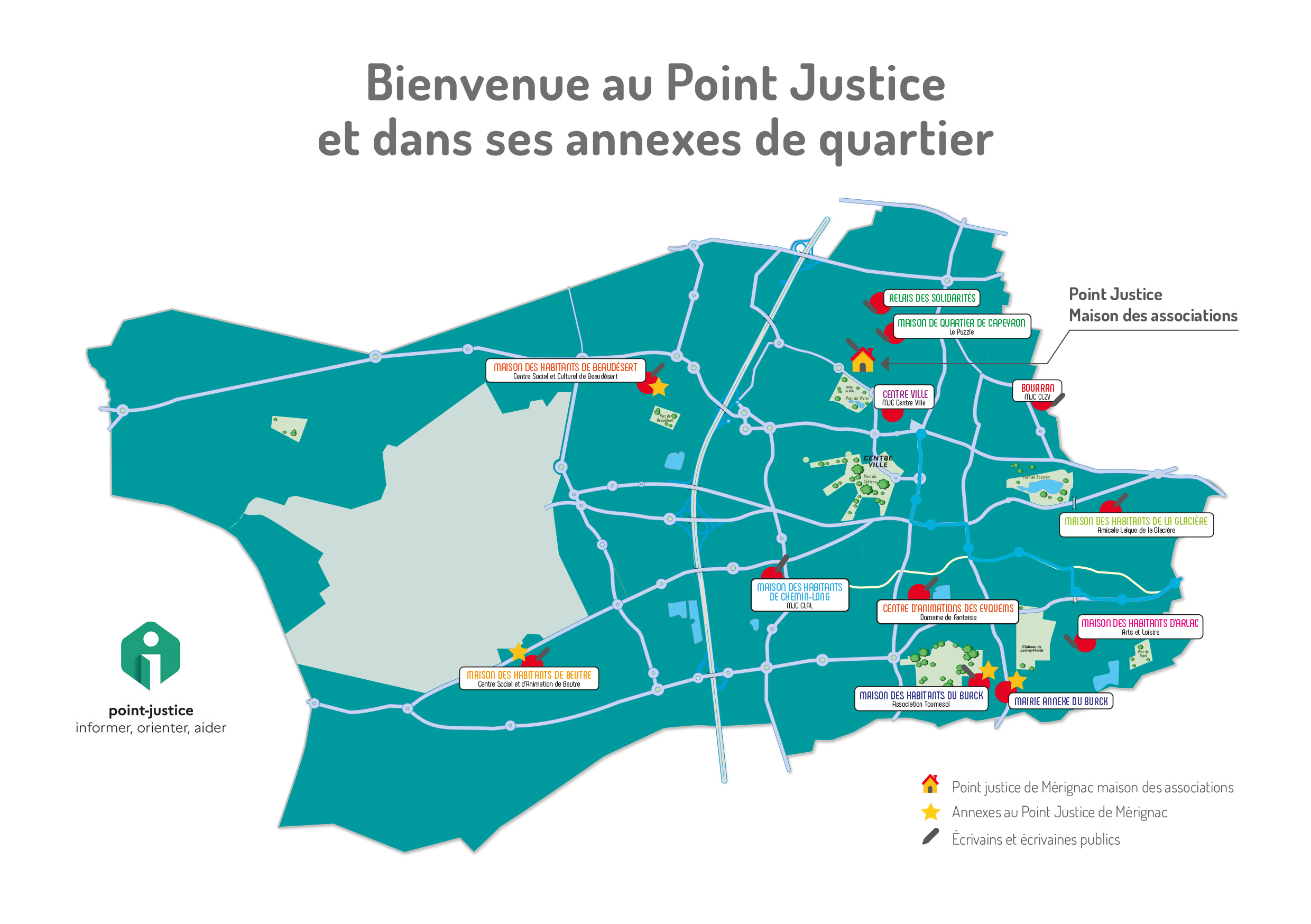 Carte localisation des permanences