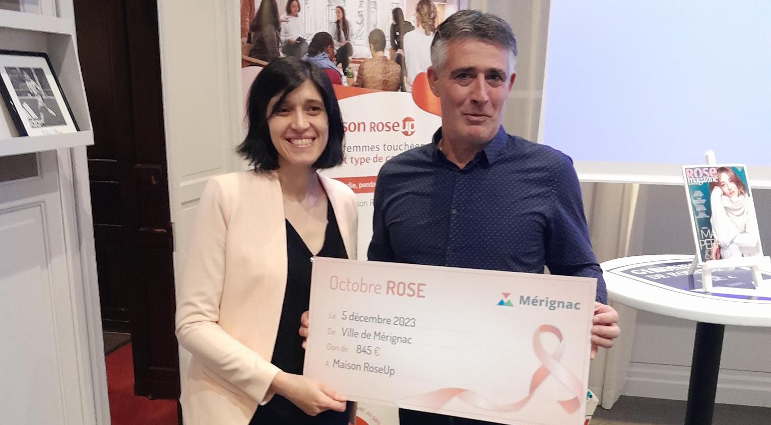 La Ville de Mérignac soutient la lutte contre le cancer du sein avec l’association Maison RoseUp