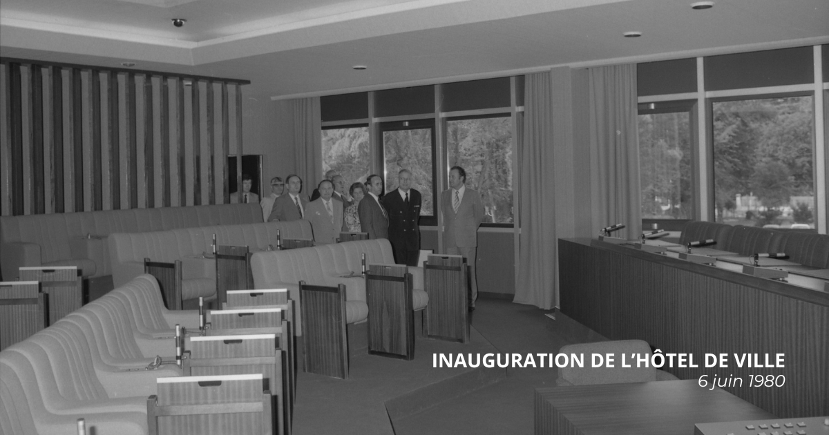 inauguration de l'hôtel de ville 1980