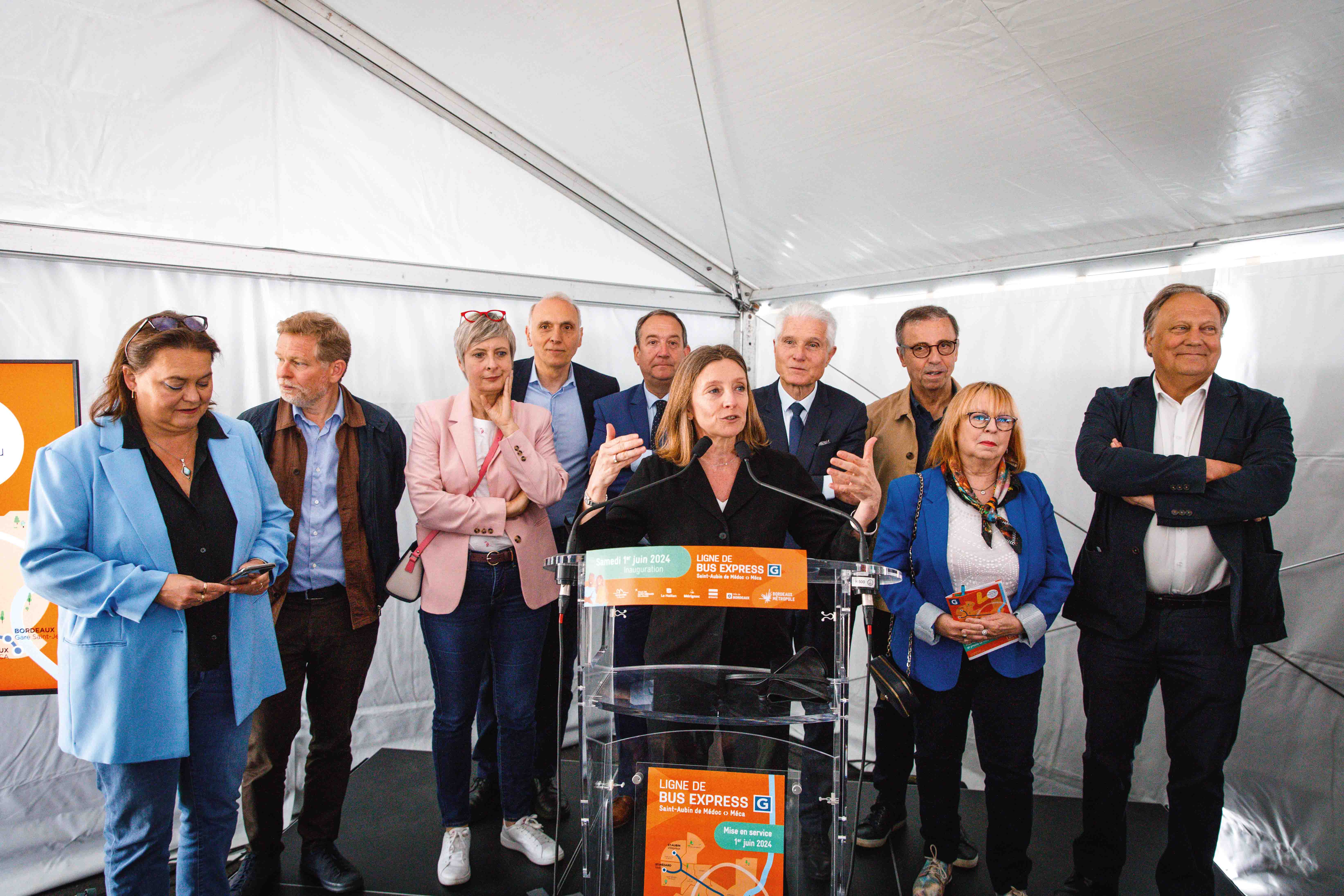 L'inauguration de la ligne G bus express en juin 2024