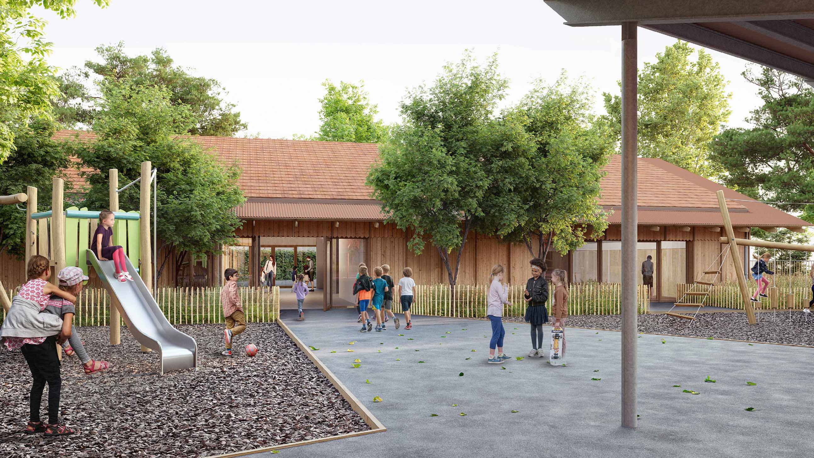 Perspective de l'école Oscar Auriac