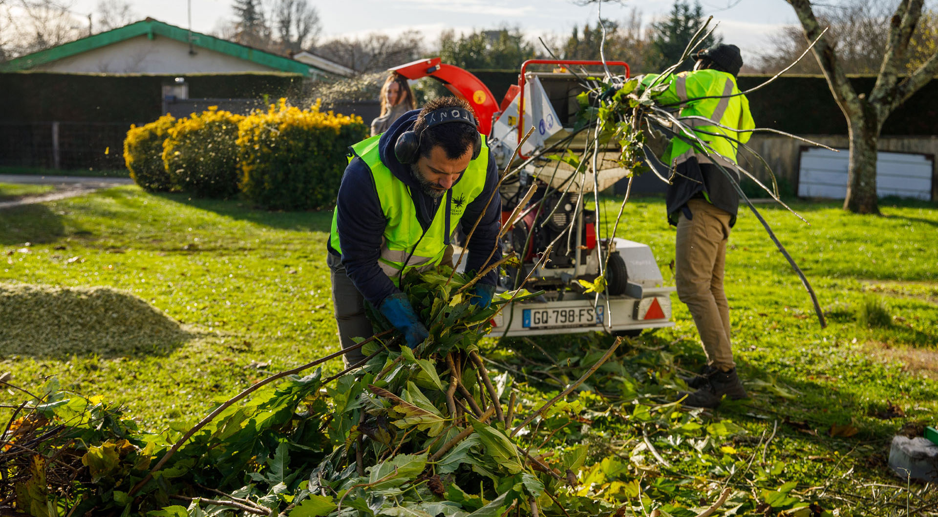 Broyage gratuit des déchets verts à domicile