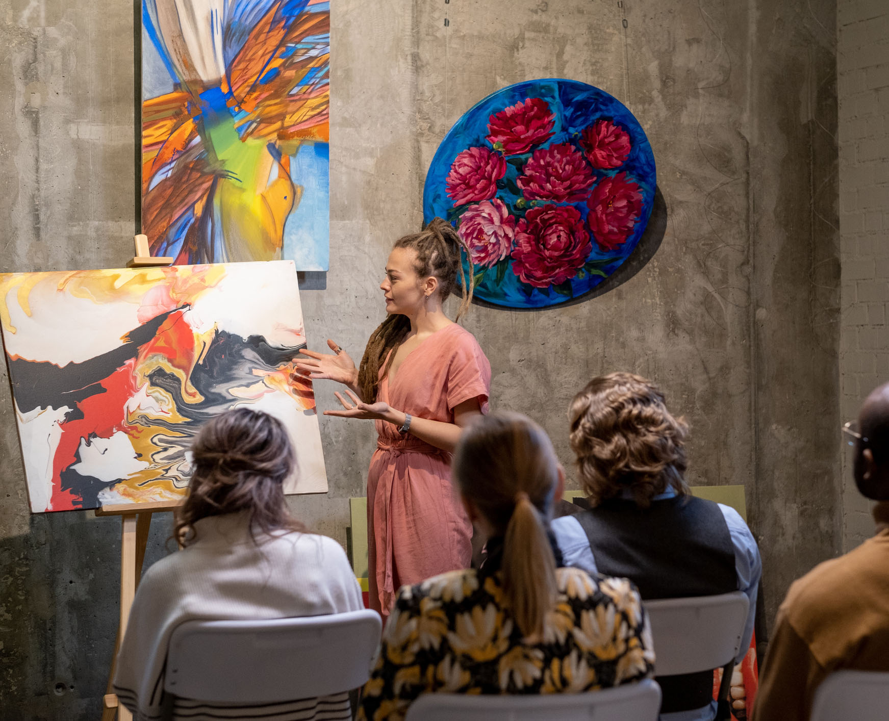 Exposition Couleurs et émotions de Florence Borsato (peinture acrylique)