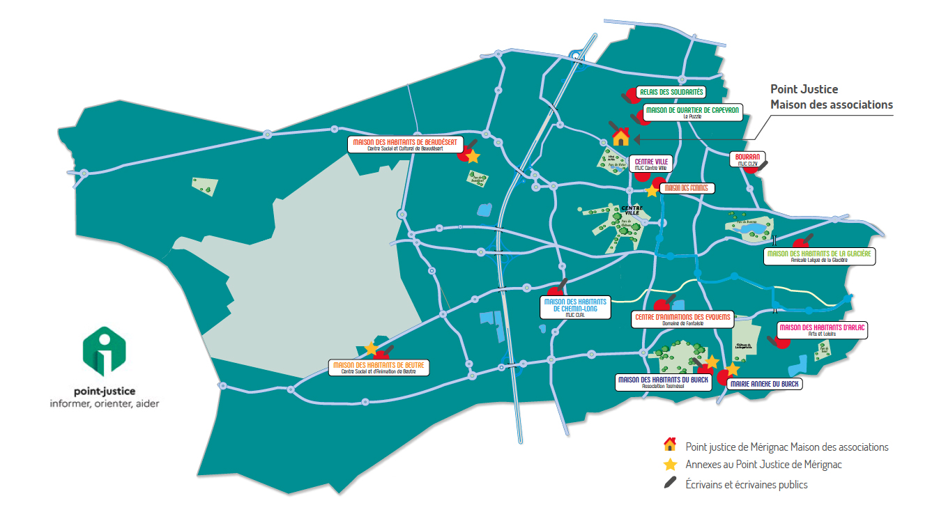 Carte localisation des permanences