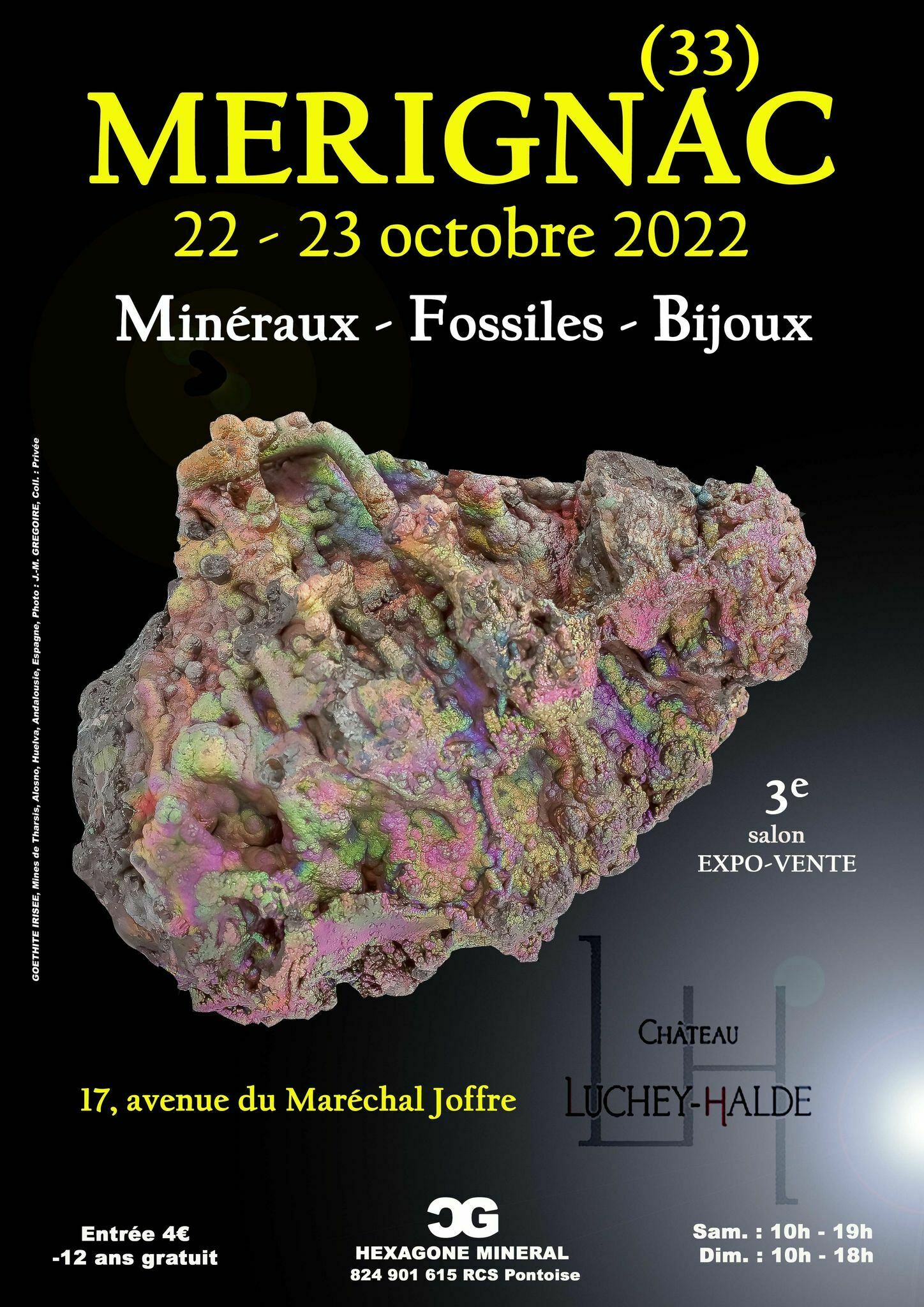 3e SALON MINERAUX FOSSILES BIJOUX de MERIGNAC (Gironde)