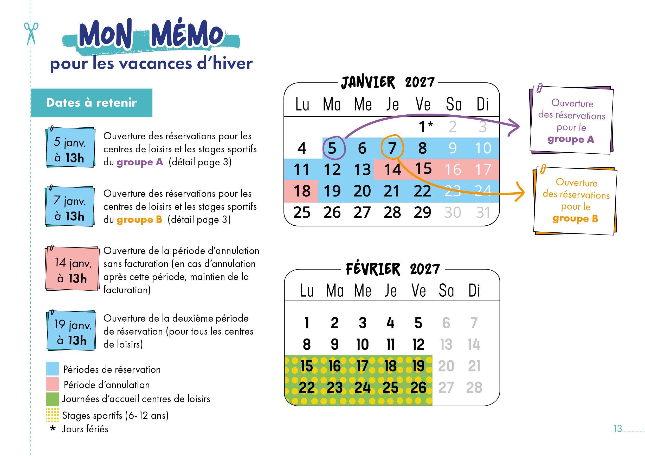 Mémo pour les vacances d'hiver 2027