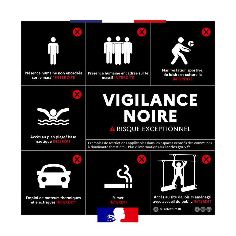 vigilance "noire" feu de forets - consignes