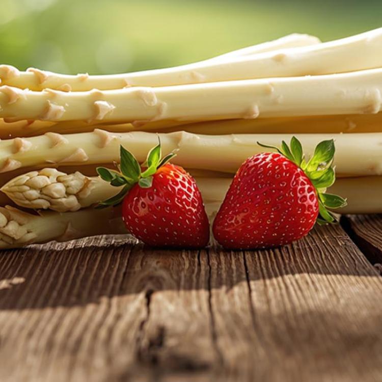 fraises et asperges
